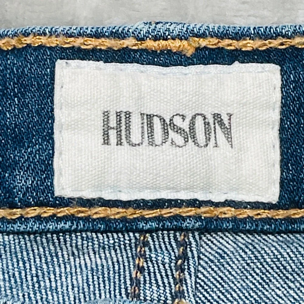 Hudson Riley Easy Slim Boyfriend Jeans Size 29 Light Wash Whiskered Denim